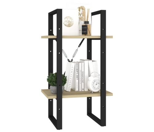 vidaXL 2-līmeņu grāmatu plaukts, ozolkoka 40x30x70cm inženierijas koks