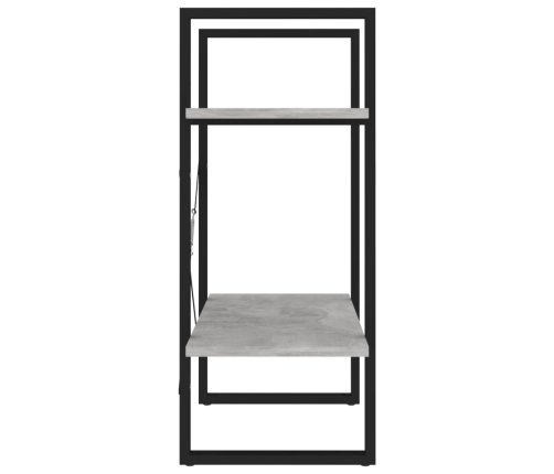 vidaXL 2-līmeņu grāmatu plaukts, pelēks, 60x30x70cm, inženierijas koks