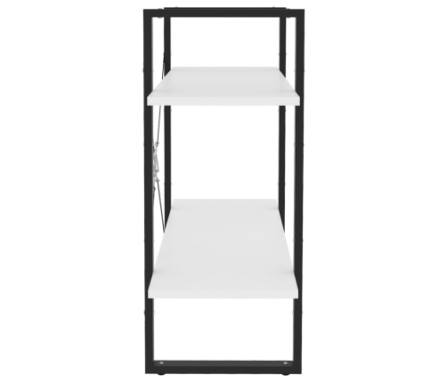 vidaXL 2-līmeņu grāmatu plaukts, balts, 80x30x70 cm, inženierijas koks