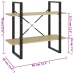 vidaXL 2-līmeņu grāmatu plaukts, ozolkoka 80x30x70cm inženierijas koks