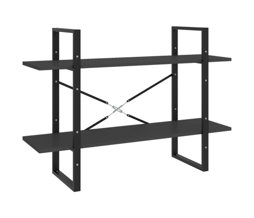 vidaXL 2-līmeņu grāmatu plaukts, pelēks, 100x30x70cm inženierijas koks