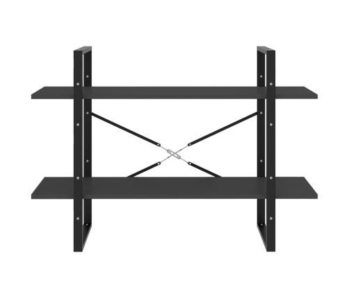 vidaXL 2-līmeņu grāmatu plaukts, pelēks, 100x30x70cm inženierijas koks