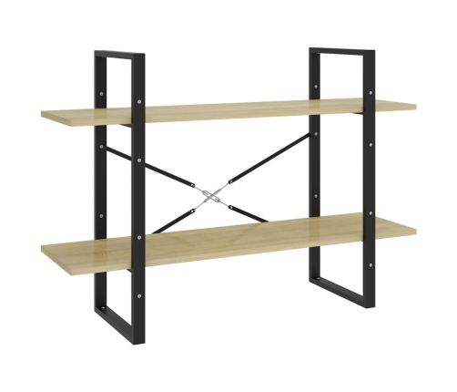 vidaXL 2-līmeņu grāmatu plaukts ozolkoka 100x30x70cm inženierijas koks