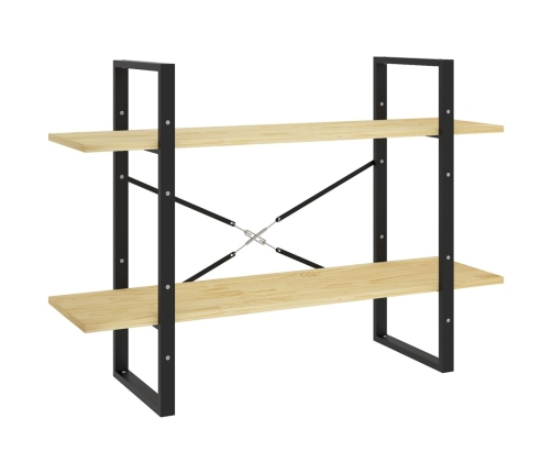 vidaXL 2-līmeņu grāmatu plaukts, 100x30x70 cm, priedes masīvkoks