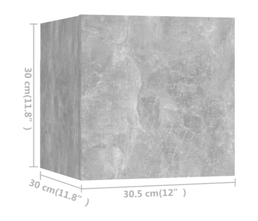 10-Daļīgs Tv Skapīšu Komplekts, Betona Pelēks Inženierijas Koks Vidaxl