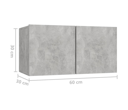 vidaXL 10-daļīgs TV skapīšu komplekts, betona pelēks inženierijas koks