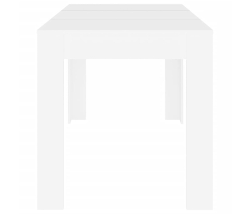 vidaXL virtuves galds, balts, 140x74,5x76 cm, inženierijas koks