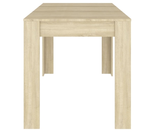 vidaXL virtuves galds, ozolkoka krāsa, 140x74,5x76 cm, skaidu plāksne