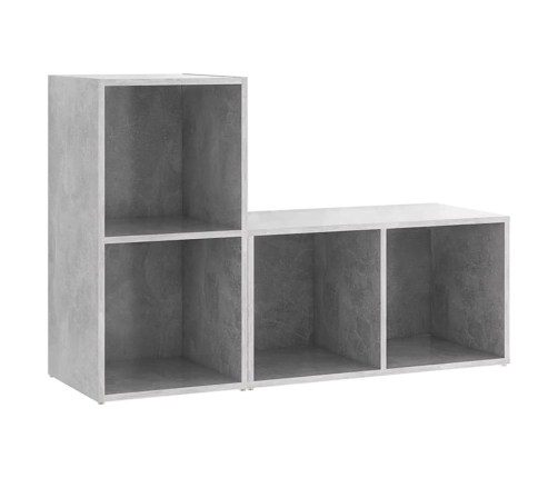 vidaXL TV plaukti, 2 gab. betona pelēki 72x35x36,5cm inženierijas koks
