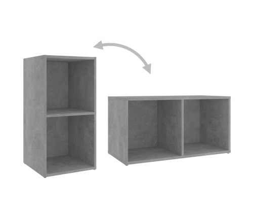 vidaXL TV plaukti, 2 gab. betona pelēki 72x35x36,5cm inženierijas koks