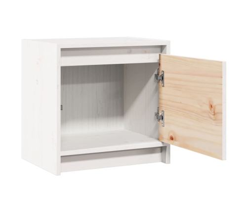 vidaXL naktsgaldiņi, 2 gab., balti, 40x30,5x40 cm, priedes masīvkoks