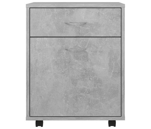 vidaXL skapītis ar riteņiem betona pelēks 45x38x54cm inženierijas koks