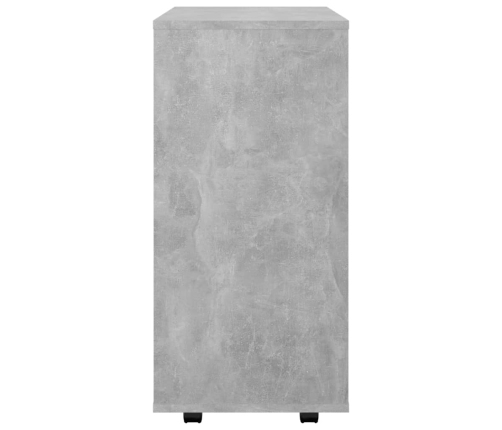 vidaXL plaukts ar riteņiem, betona pelēks 60x35x75cm inženierijas koks