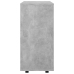 vidaXL plaukts ar riteņiem, betona pelēks 60x35x75cm inženierijas koks
