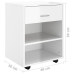 vidaXL skapītis ar riteņiem spīdīgi balts 46x36x59cm inženierijas koks