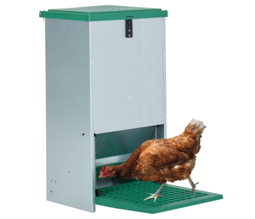 vidaXL automātiska mājputnu barotava ar pedāli, 20 kg