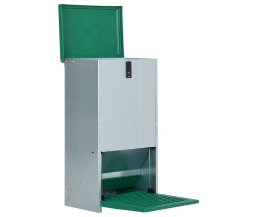 vidaXL automātiska mājputnu barotava ar pedāli, 20 kg