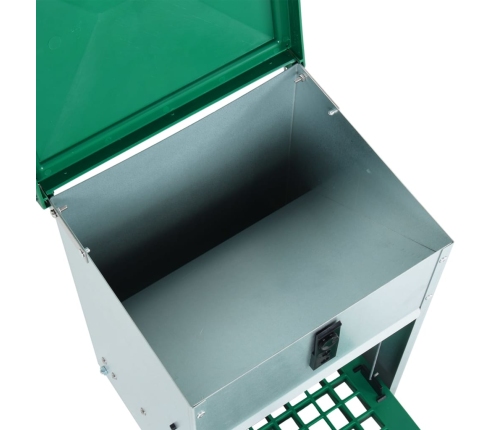 vidaXL automātiska mājputnu barotava ar pedāli, 20 kg