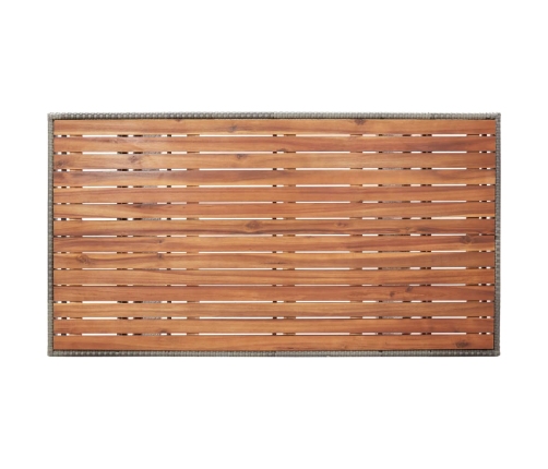 vidaXL dārza galds, pelēks, 120x70x66 cm, akācijas masīvkoks
