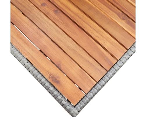 vidaXL dārza galds, pelēks, 120x70x66 cm, akācijas masīvkoks