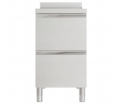 vidaXL virtuves skapīši ar 2 atvilktnēm, 2 gab., nerūsējošs tērauds