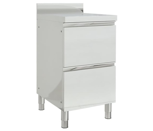 vidaXL virtuves skapīši, 2 gab., nerūsējošs tērauds