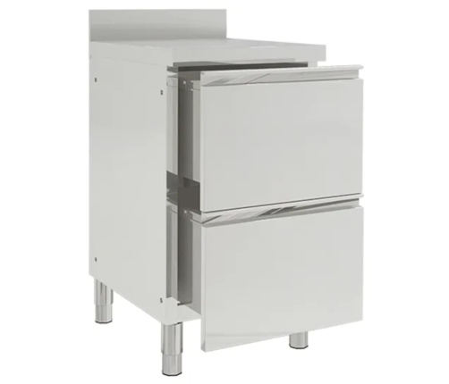 vidaXL virtuves skapīši, 2 gab., nerūsējošs tērauds