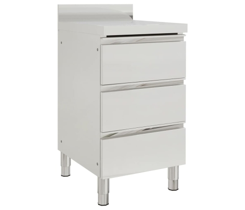 vidaXL virtuves skapīši, 2 gab., nerūsējošs tērauds