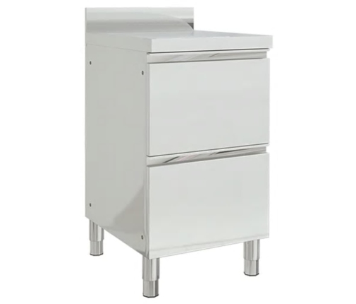 vidaXL virtuves skapīši, 2 gab., nerūsējošs tērauds