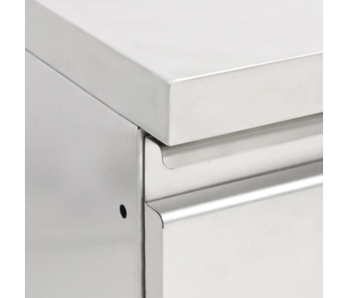 vidaXL virtuves skapīši, 2 gab., nerūsējošs tērauds