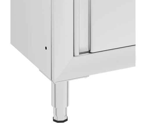 vidaXL virtuves skapīši, 2 gab., nerūsējošs tērauds