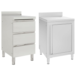 Virtuves Skapīši, 2 Gab., Nerūsējošs Tērauds Vidaxl