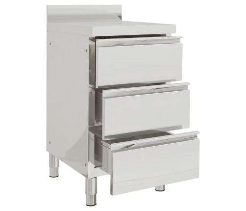 vidaXL virtuves skapīši, 2 gab., nerūsējošs tērauds