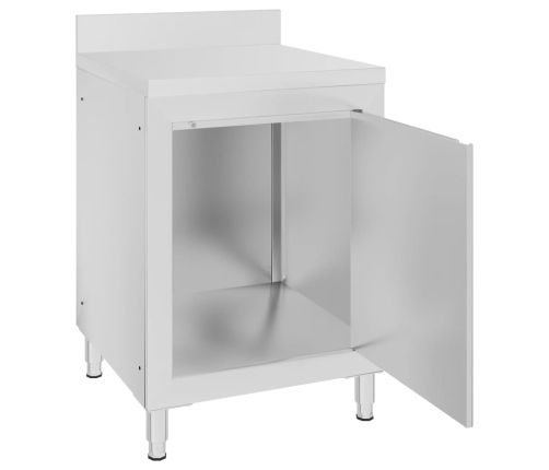 vidaXL virtuves skapīši, 2 gab., nerūsējošs tērauds