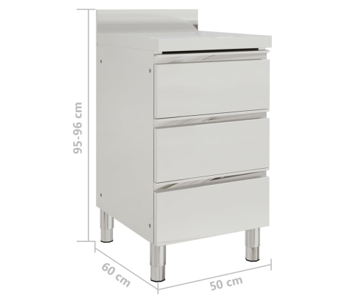 vidaXL virtuves skapīši, 2 gab., nerūsējošs tērauds