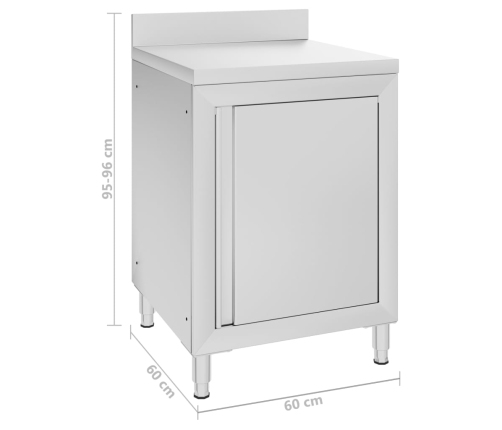 vidaXL virtuves skapīši, 2 gab., nerūsējošs tērauds