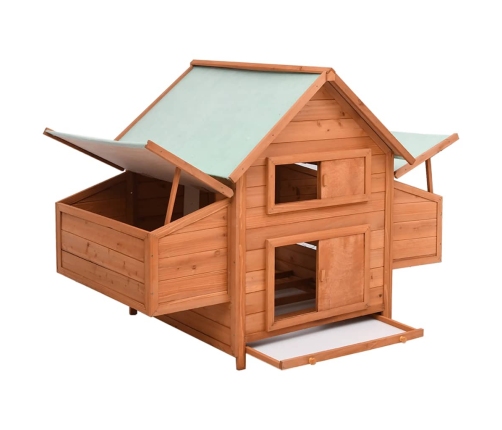 vidaXL vistu būris, 152x96x110 cm, egles masīvkoks