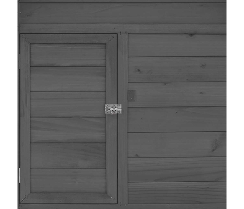 vidaXL vistu būris, 152x96x110 cm, pelēks ar baltu, egles masīvkoks