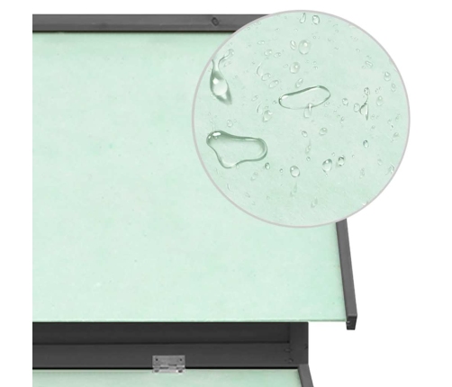 vidaXL vistu būris, 152x96x110 cm, pelēks ar baltu, egles masīvkoks