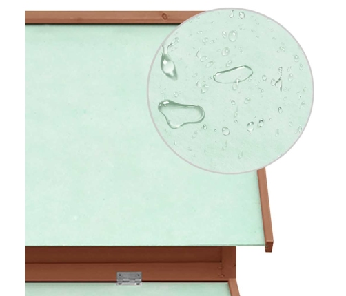 vidaXL vistu būris, 152x96x110 cm, brūns ar baltu, egles masīvkoks