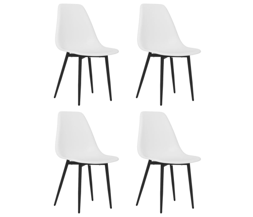 vidaXL virtuves krēsli, 4 gab., balts PP