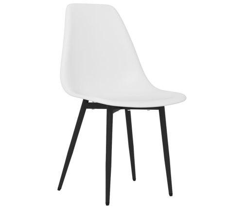 vidaXL virtuves krēsli, 4 gab., balts PP