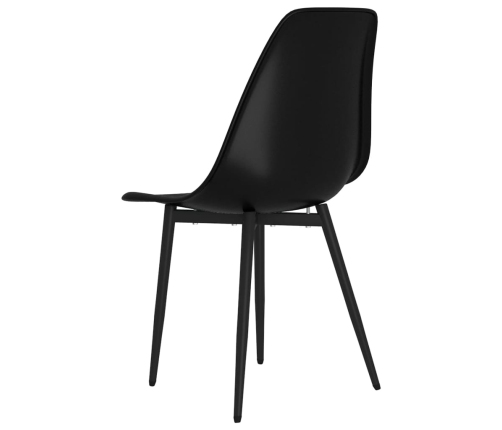 vidaXL virtuves krēsli, 2 gab., melns PP