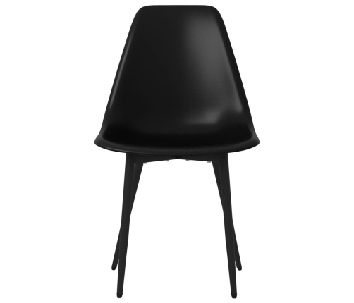 vidaXL virtuves krēsli, 2 gab., melns PP