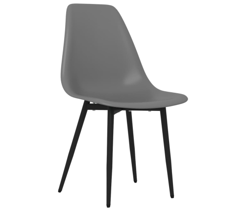 vidaXL virtuves krēsli, 2 gab., pelēks PP