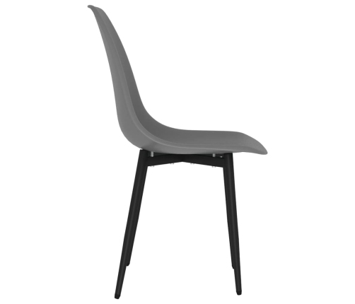 vidaXL virtuves krēsli, 4 gab., pelēks PP