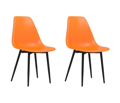 vidaXL virtuves krēsli, 2 gab., oranžs PP