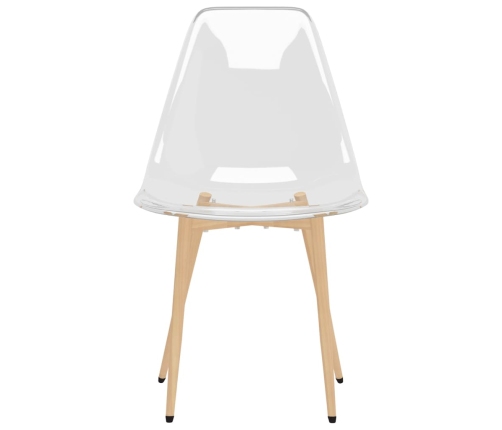 vidaXL virtuves krēsli, 4 gab., caurspīdīgs PET