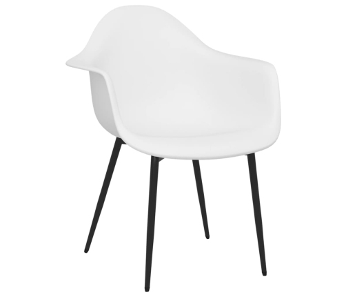 vidaXL virtuves krēsli, 2 gab., balts PP