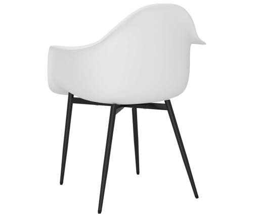 vidaXL virtuves krēsli, 4 gab., balts PP